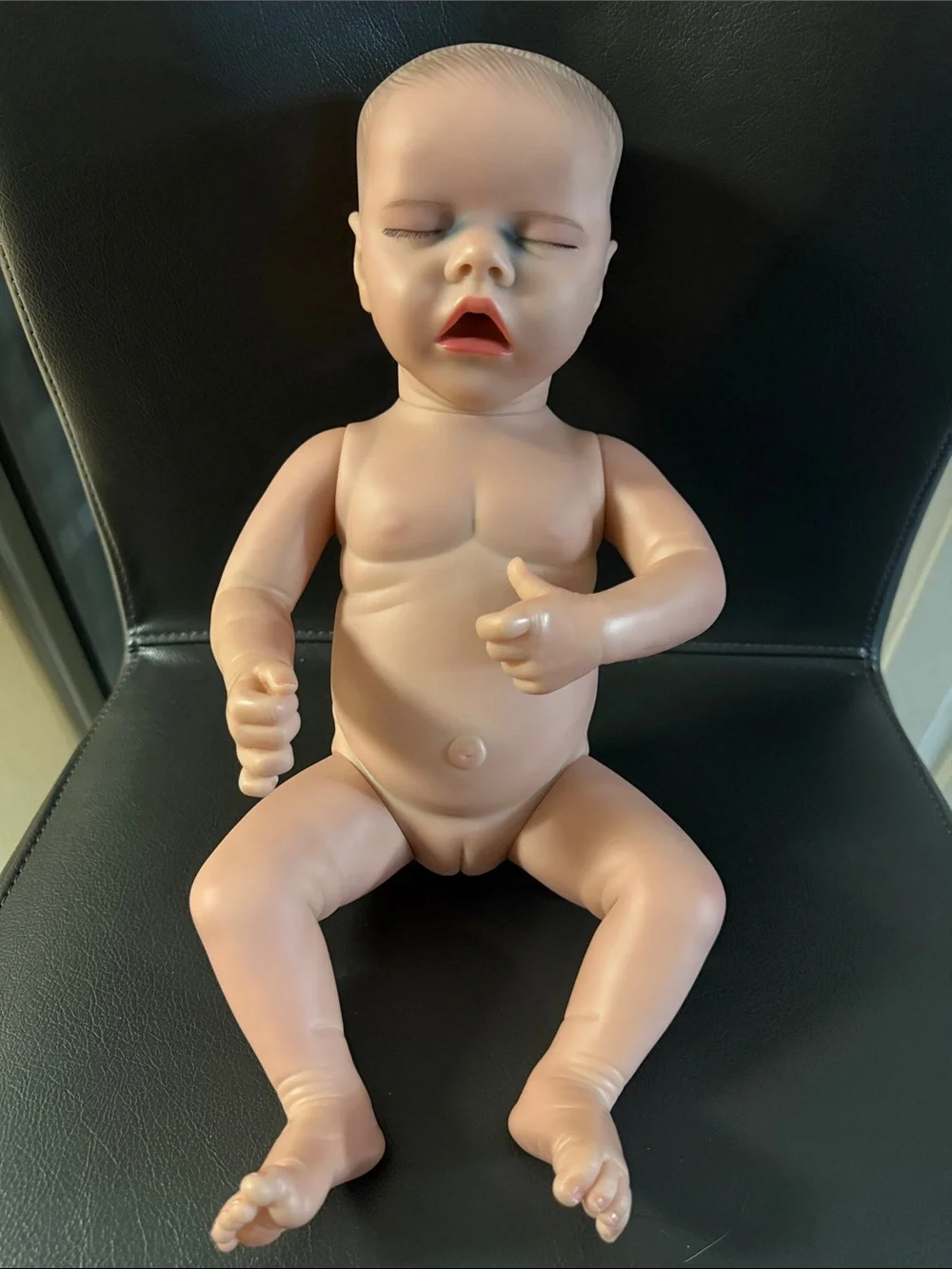 18” Lifelike Infant Girl Eyes Closed Silicone Doll
